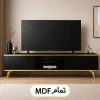 میز تلویزیون مشکی طلایی کد 134 تمام ام دی اف