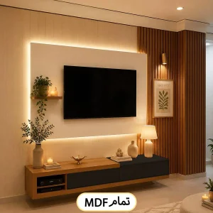 تی‌وی‌وال‌ دیواری (Tv Wall) تمام MDF کد 153