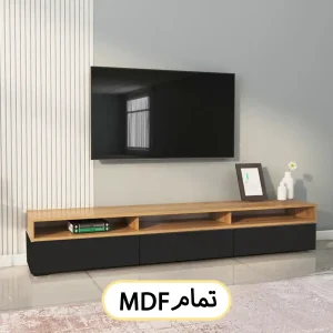 میز تلویزیون دیواری مدل کتابخانه تمام ام دی اف کد 0111
