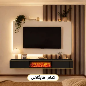 تی وی وال (TV Wall) کد 142 شومینه‌ای